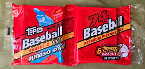 Brand New Vintage 74 Count TOPPS Baseball Series 2 1993 Jumbo Pak! 2-Pack