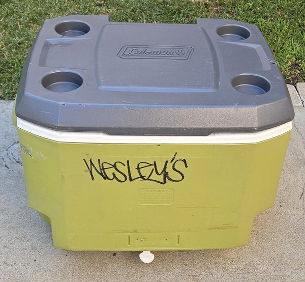 30 Quart Green & White COLEMAN Ice Chest Cooler