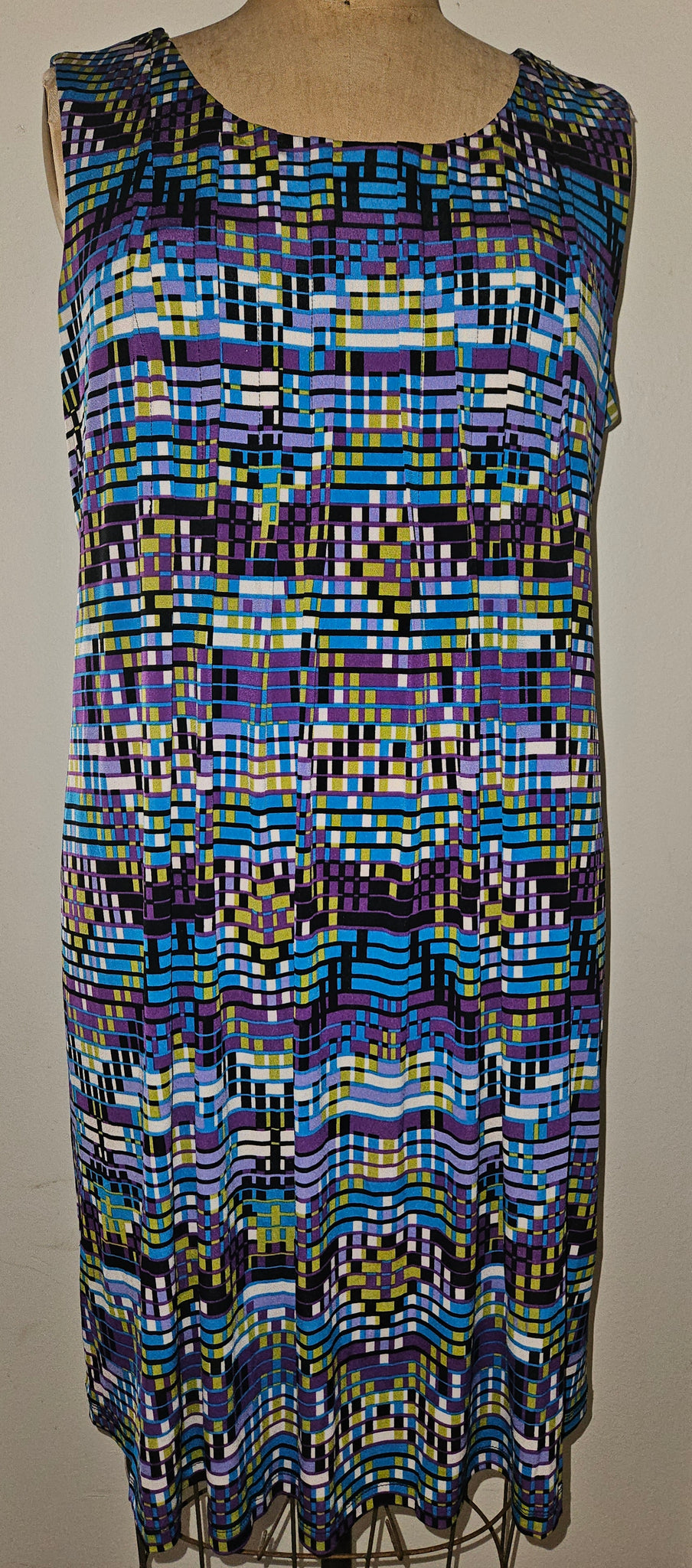Size 16W RONNIE NICOLE Geo Pattern Sleeveless Dress