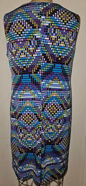 Size 16W RONNIE NICOLE Geo Pattern Sleeveless Dress