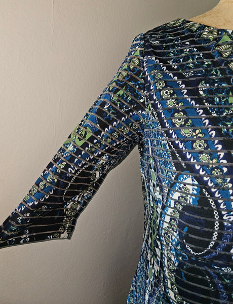 Size 16 Brand New SANDRA DARREN Blue & Green Dress