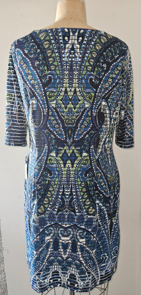 Size 16 Brand New SANDRA DARREN Blue & Green Dress
