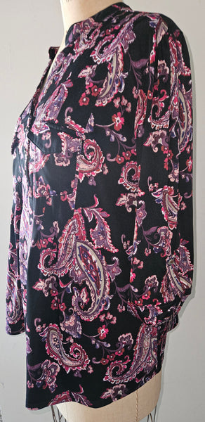 Size 22/24 AVENUE Paisley / Floral Multi-color Blouse
