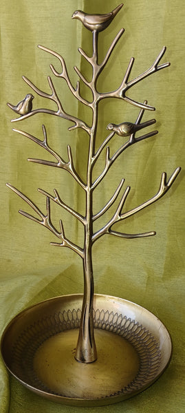 Gold Metal Decorative Bird Jewelry Organizer