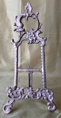 Vintage Metal Ornate Plate Folding Plate Stand Easel