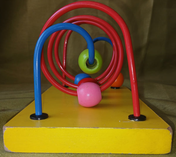 Wooden Mini Bead Maze Roller Coaster Developmental Toy