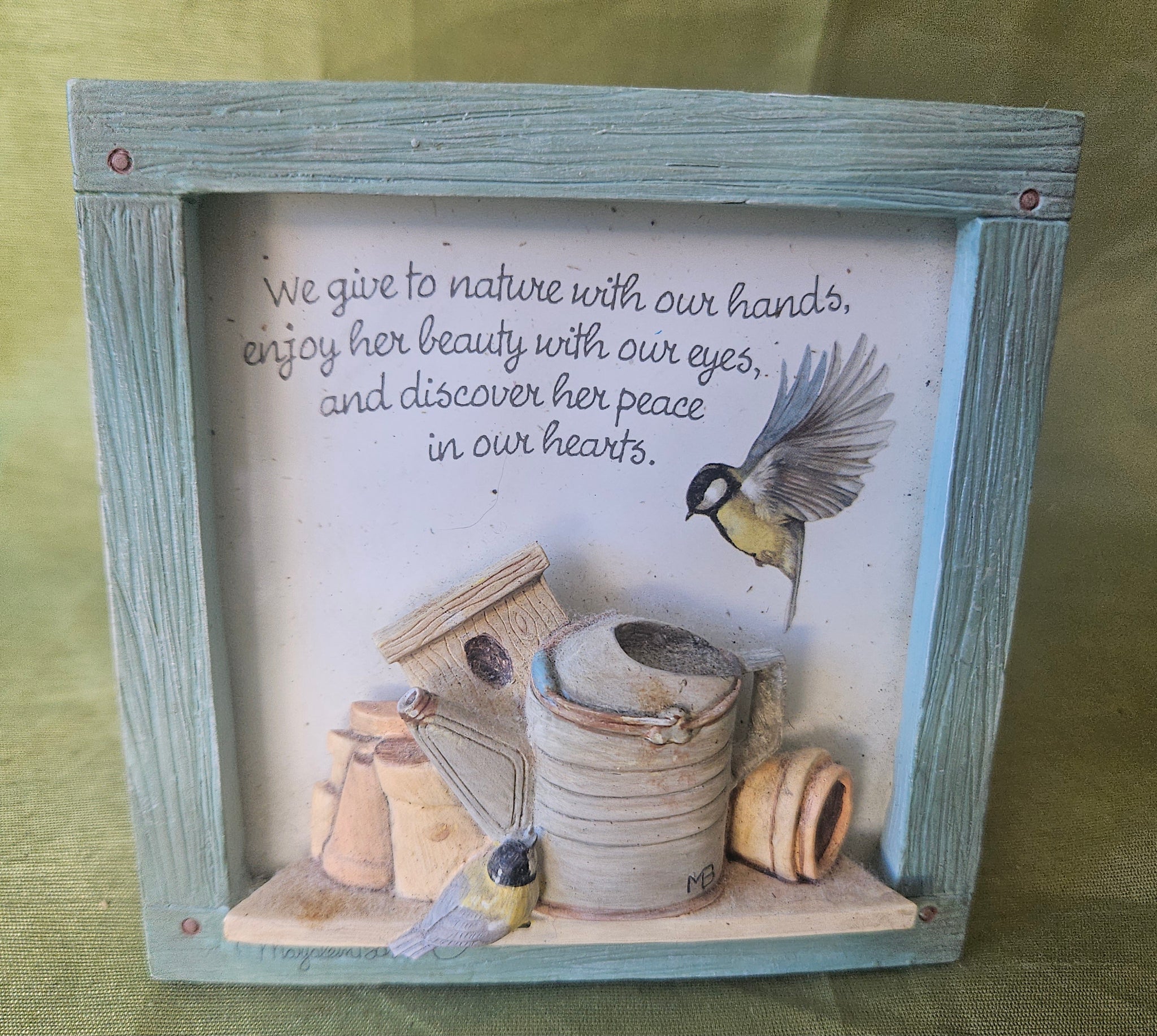 MARJALEIN BASTIN HALLMARK Bird Poem Display Frame