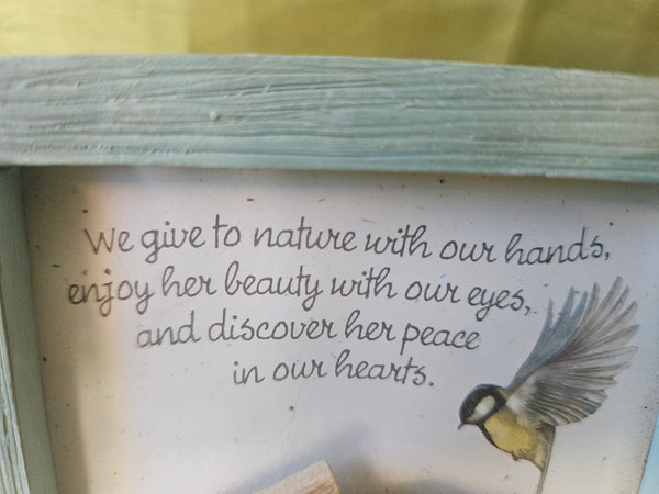 MARJALEIN BASTIN HALLMARK Bird Poem Display Frame