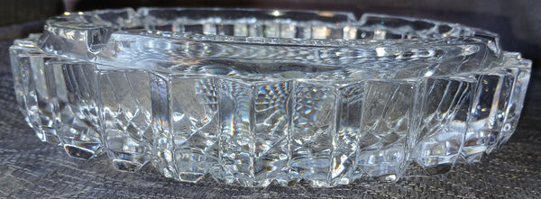 Vintage MIKASA HOYA Japan Crystal Lead Crystal Diamond Cut Ashtray