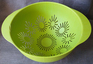 ROOM ESSENTIALS Green Floral Strainer