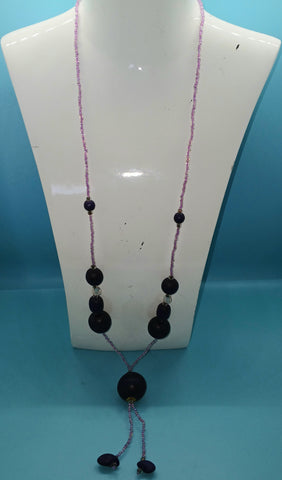 Purple & Lavender Beaded 31" Necklace