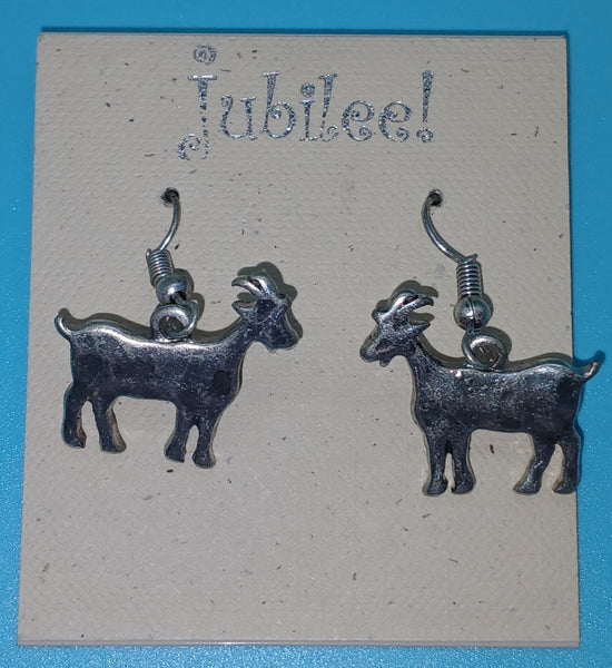 Brand New JUBILEE! Silver Goat Earrings