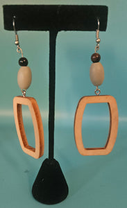 Wood Multi-color Dangling Earrings