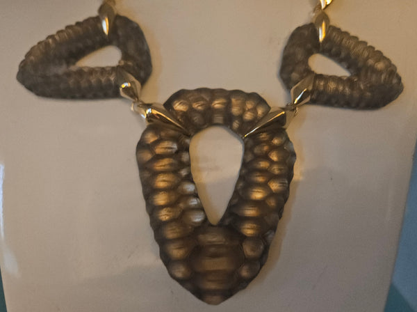 ALEXIS BITTAR Crocodile Textured Lucite Necklace