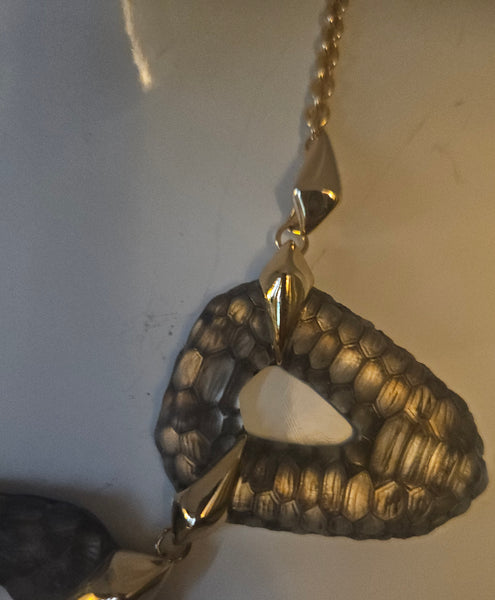 ALEXIS BITTAR Crocodile Textured Lucite Necklace