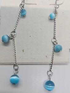 Brand New CHEROKEE Turquoise & Silver Dangling Earrings