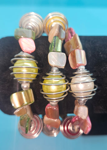 Pink & Green Multi-color Wrap Around Bracelet