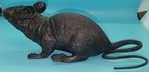Set of 2 GREENBRIER INT'L Plastic Black Mouse / Rat Figurine Halloween Decor