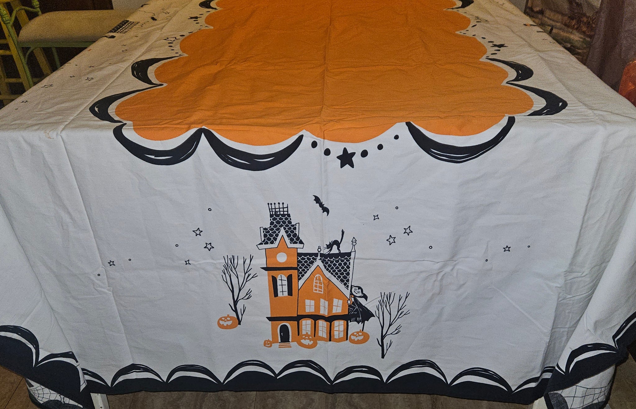 POTTERY BARN KIDS Spooky Town Halloween Tablecloth