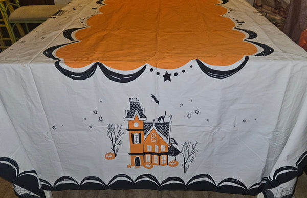 POTTERY BARN KIDS Spooky Town Halloween Tablecloth