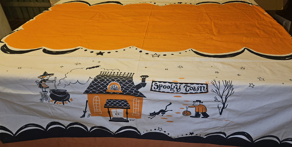 POTTERY BARN KIDS Spooky Town Halloween Tablecloth