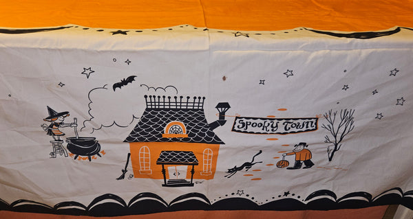 POTTERY BARN KIDS Spooky Town Halloween Tablecloth