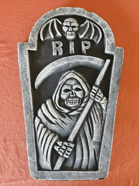 Lot of 5 Foam Halloween Decorative Black & White Tombstones