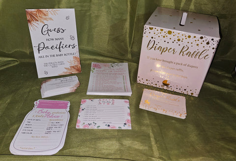 Baby Shower Game, Raffle & Advice Decor Pack