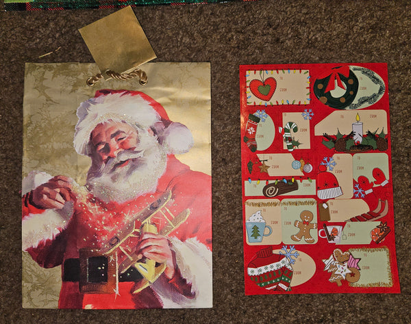 Lot of 7 Misc Christmas Bags w/ To/From Sticker Sheet