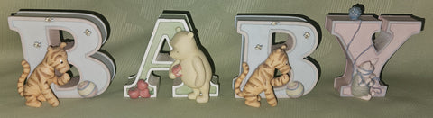 Disney Michel Winnie the Pooh Ceramic Decorative Letters ~ BABY