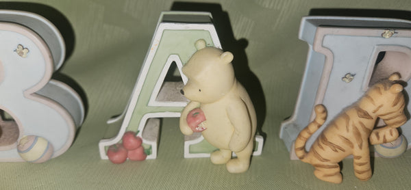 Disney Michel Winnie the Pooh Ceramic Decorative Letters ~ BABY