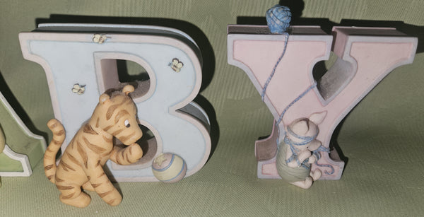 Disney Michel Winnie the Pooh Ceramic Decorative Letters ~ BABY