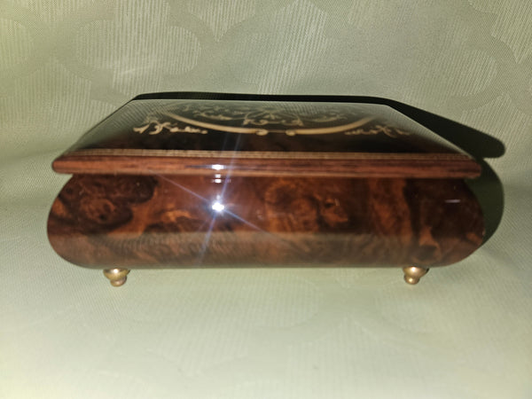 Unione Artigiani Intarsio Sorrentino SR36 Inlaid Wood Italian Jewelry Music Box