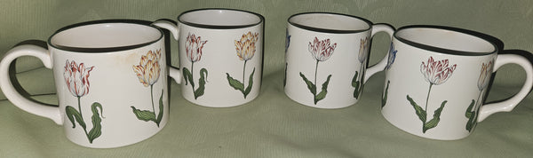 Tiffany & Co Tiffany Tulips Set of 4 Coffee Mugs