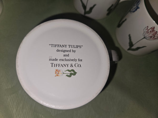 Tiffany & Co Tiffany Tulips Set of 4 Coffee Mugs