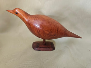 Vintage Mid Century Modern Solid Wood Carved Shore Bird (Bottom Wood Spacing)