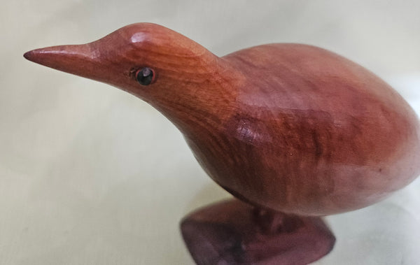 Vintage Mid Century Modern Solid Wood Carved Shore Bird (Bottom Wood Spacing)