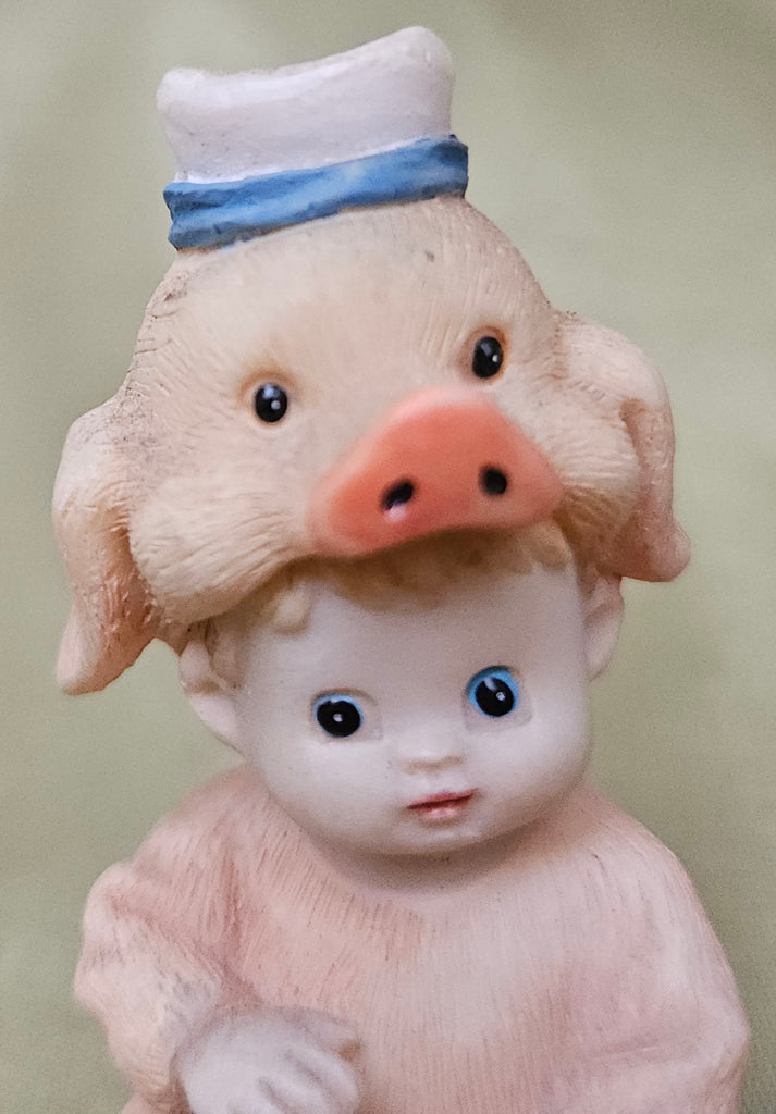 SATIS-5 Ceramic Baby in Pig Costume w/ Bowl Figurine – The DARRling Garage