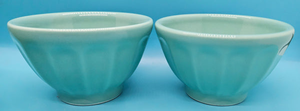 Set of 5 BISCUIT Anthropologie 7 oz Colorful Terra Cotta Latte Bowls