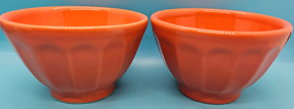 Set of 5 BISCUIT Anthropologie 7 oz Colorful Terra Cotta Latte Bowls