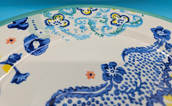 Hand Painted Anthropologie 10 3/4" Multi-color Victorine Plate