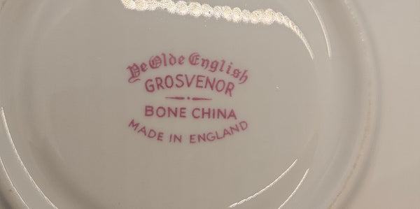 Yellow Floral YE OLD ENGLISH GROSVENOR Bone China Vintage English Tea Cup & Saucer