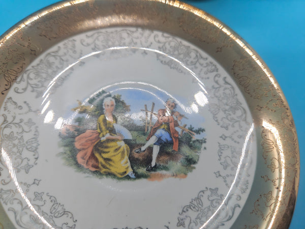 CREST-O-GOLD 22K Warranted Victorian 4 oz Tea Cup & Saucer