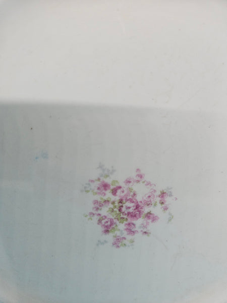 W.H. GRINDLEY & CO Vintage 8 3/4" Pink Floral Plate w/ Gold Trim