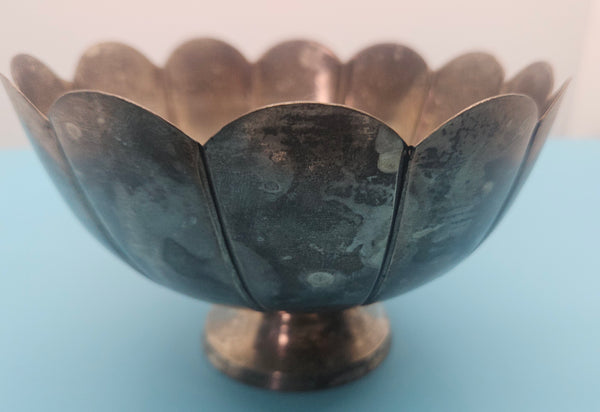 Set of 6 Silver Metal 24 oz Bowls - Made in India