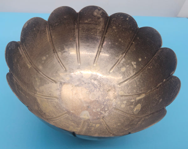 Set of 6 Silver Metal 24 oz Bowls - Made in India