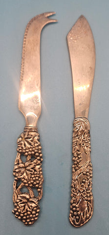 Set of 2 Silver Plated Appetizer Utensils
