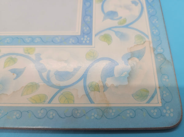 Set of 4 Blue Vintage PIMPERNEL English Wood Placemats