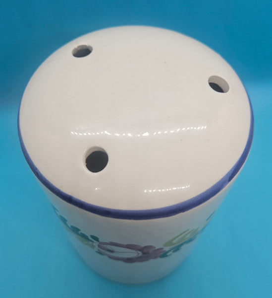 Floral Italian Ceramic Flour Container