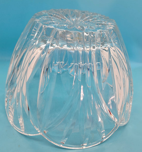 WYNDAM Block Cut 24% Lead Crystal Serving Bowl